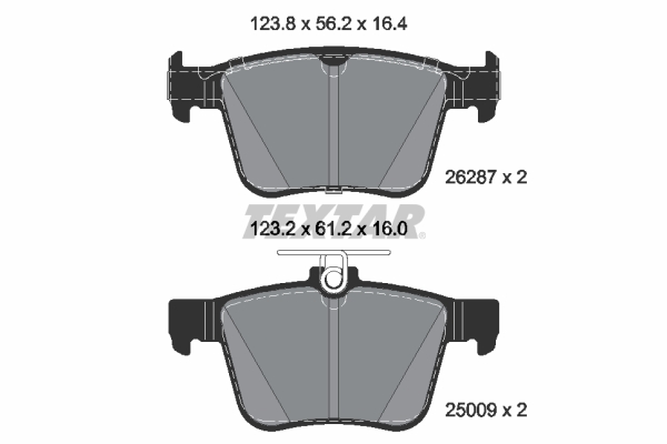Brake Pad Set, disc brake - 2628701 TEXTAR