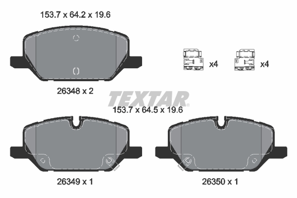Brake Pad Set, disc brake - 2634802 TEXTAR
