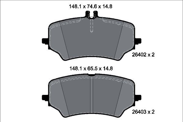 Brake Pad Set, disc brake - 2640201 TEXTAR