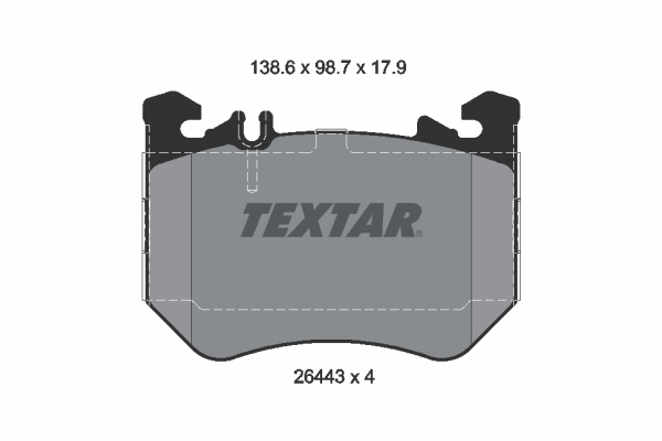 Brake Pad Set, disc brake - 2644303 TEXTAR