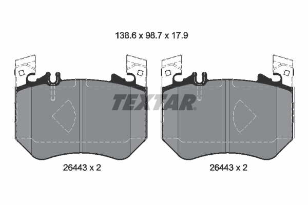 Brake Pad Set, disc brake - 2644301 TEXTAR