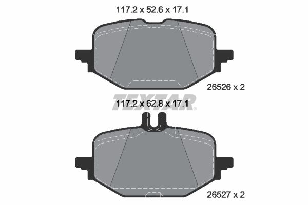 Brake Pad Set, disc brake - 2652601 TEXTAR