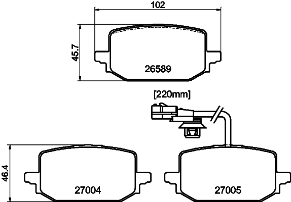 Brake Pad Set, disc brake - 2658902 TEXTAR