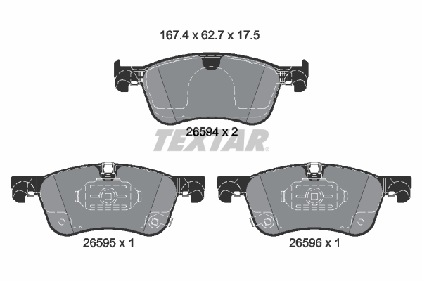 Brake Pad Set, disc brake - 2659401 TEXTAR