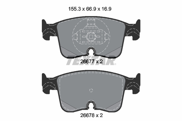 Brake Pad Set, disc brake - 2667701 TEXTAR