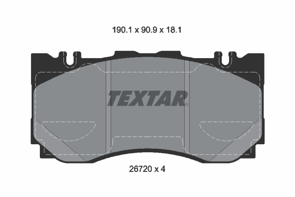 Brake Pad Set, disc brake - 2672001 TEXTAR