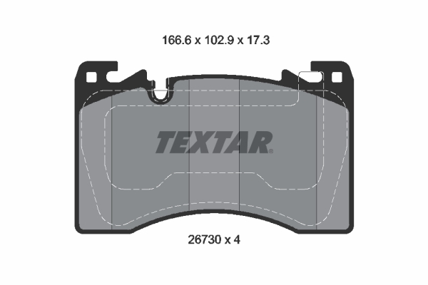 Brake Pad Set, disc brake - 2673001 TEXTAR