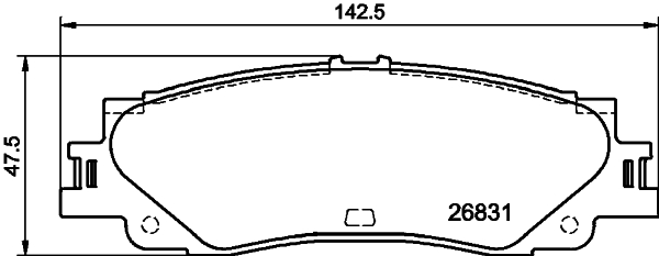 Brake Pad Set, disc brake - 2683101 TEXTAR