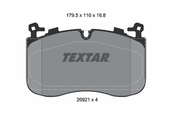 Brake Pad Set, disc brake - 2692101 TEXTAR