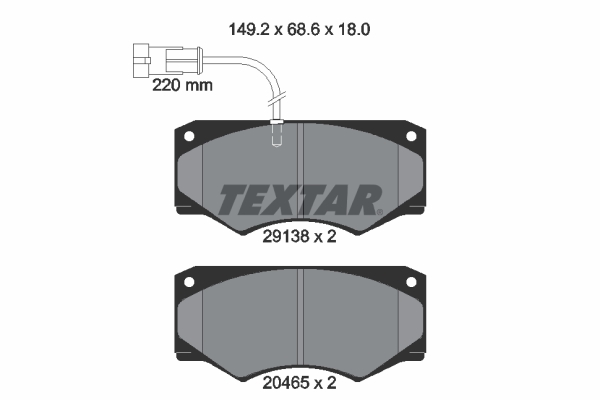 Brake Pad Set, disc brake - 2913801 TEXTAR