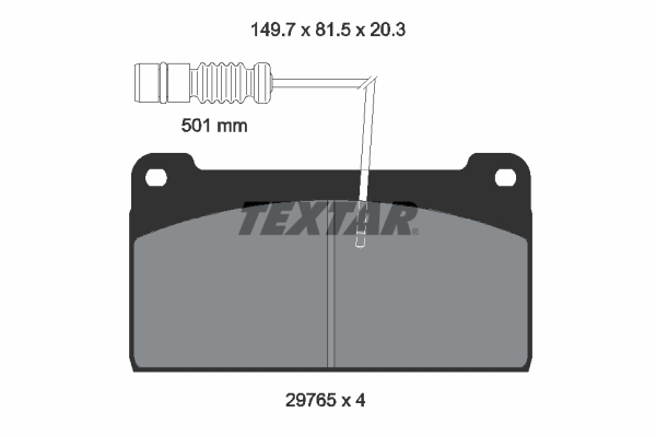 Brake Pad Set, disc brake - 2976502 TEXTAR
