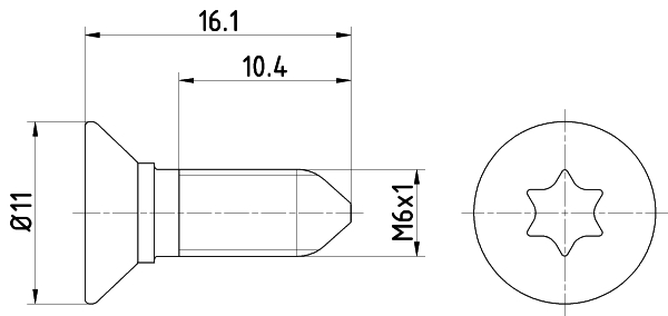 Bolt, brake disc - TPM0008 TEXTAR