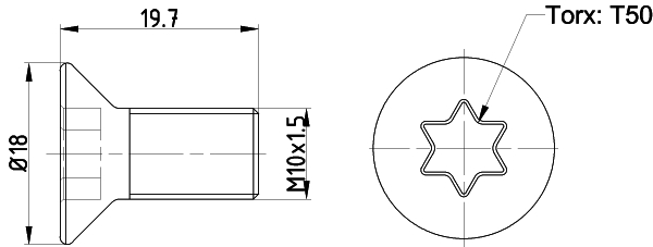 Bolt, brake disc - TPM0016 TEXTAR