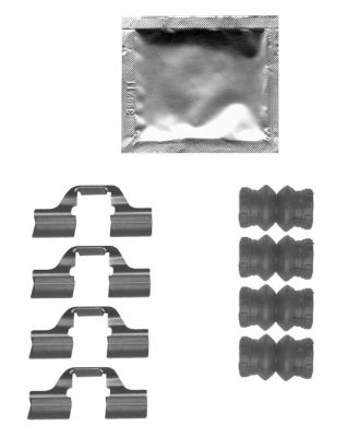 Kit accessori, Pastiglia freno - 82519500 TEXTAR
