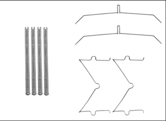 Accessory Kit, disc brake pad - 82540100 TEXTAR