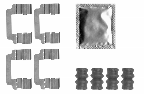 Kit accessori, Pastiglia freno - 82544900 TEXTAR