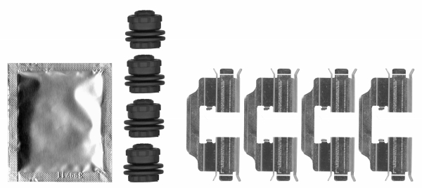 Accessory Kit, disc brake pad - 82548400 TEXTAR