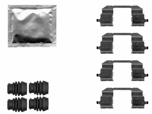 Kit accessori, Pastiglia freno - 82548800 TEXTAR