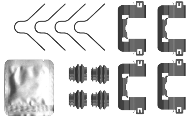 Kit accessori, Pastiglia freno - 82553700 TEXTAR