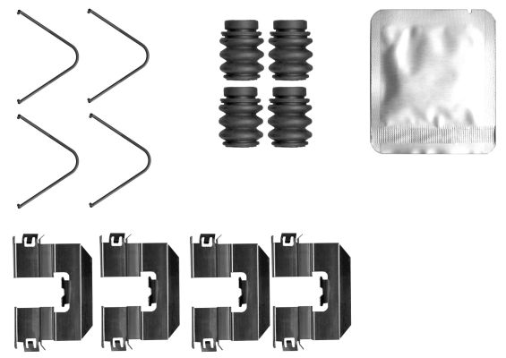 Kit accessori, Pastiglia freno - 82560800 TEXTAR