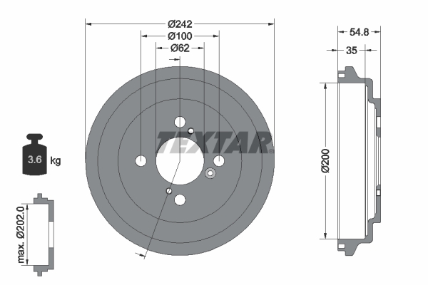 Brake Drum - 94046900 TEXTAR