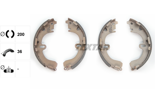 Brake Shoe Set - 91043100 TEXTAR