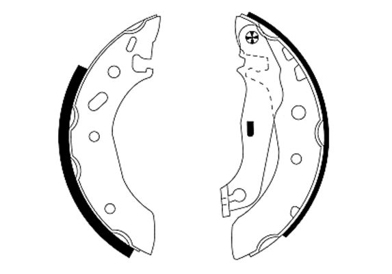Brake Shoe Set - 91048800 TEXTAR