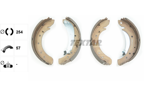 Brake Shoe Set - 91049600 TEXTAR