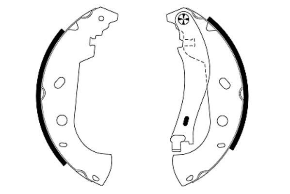 Brake Shoe Set - 91053100 TEXTAR