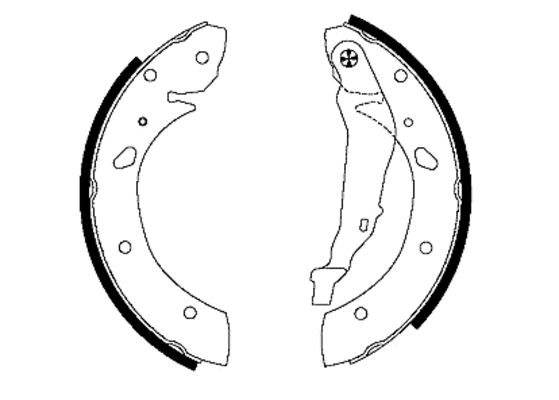 Brake Shoe Set - 91053400 TEXTAR
