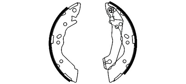 Brake Shoe Set - 91054100 TEXTAR