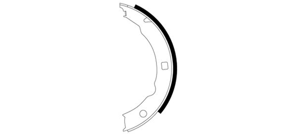 Brake Shoe Set, parking brake - 91054800 TEXTAR