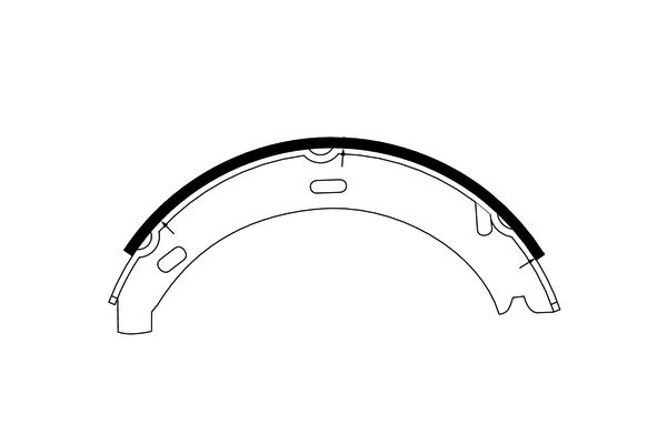 Brake Shoe Set, parking brake - 91057200 TEXTAR