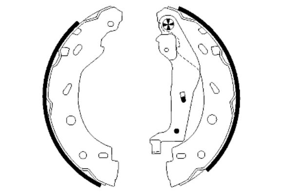 Brake Shoe Set - 91057400 TEXTAR