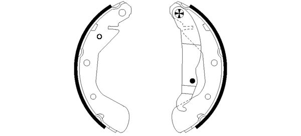 Brake Shoe Set - 91058200 TEXTAR