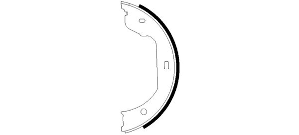 Brake Shoe Set, parking brake - 91058700 TEXTAR