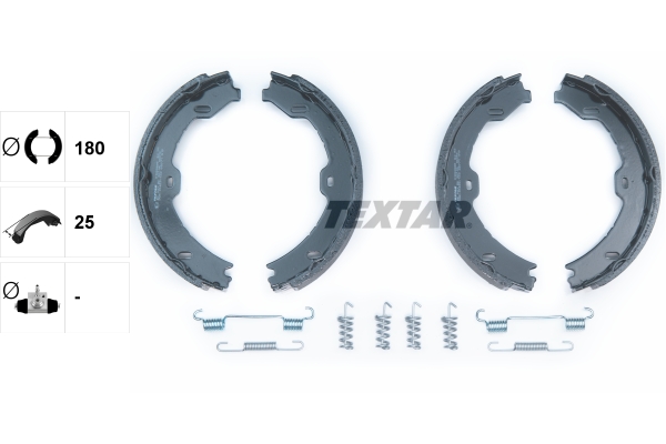 Brake Shoe Set, parking brake - 91058800 TEXTAR