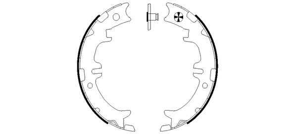 Brake Shoe Set, parking brake - 91060500 TEXTAR