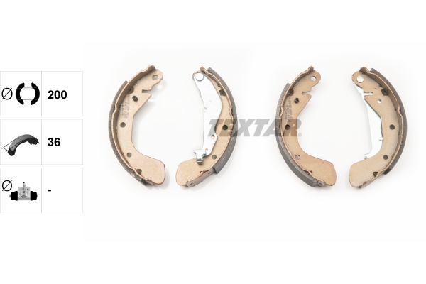 Brake Shoe Set - 91062500 TEXTAR