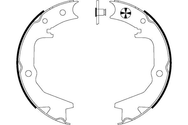 Brake Shoe Set, parking brake - 91062900 TEXTAR