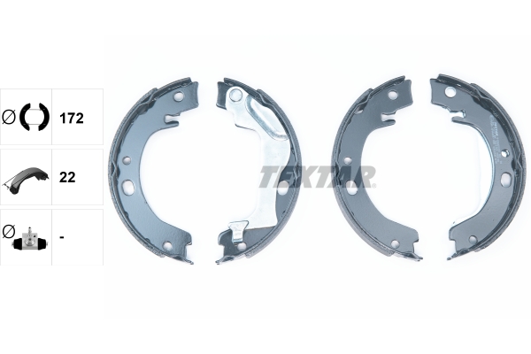 Brake Shoe Set, parking brake - 91066500 TEXTAR