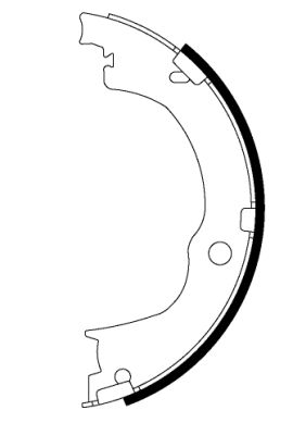 Brake Shoe Set, parking brake - 91067100 TEXTAR