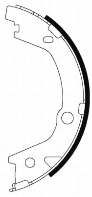 Brake Shoe Set, parking brake - 91070700 TEXTAR