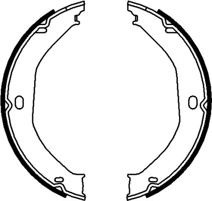 Brake Shoe Set, parking brake - 91071700 TEXTAR