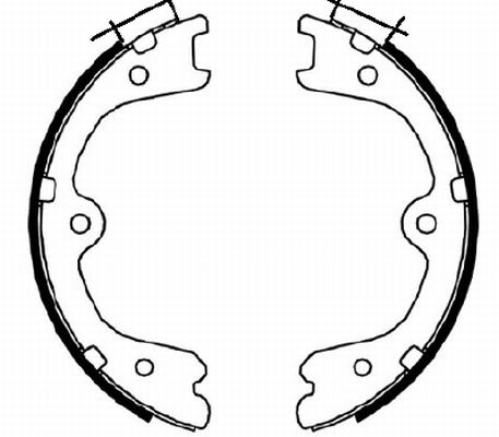 Brake Shoe Set, parking brake - 91073100 TEXTAR