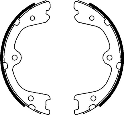 Brake Shoe Set, parking brake - 91073200 TEXTAR
