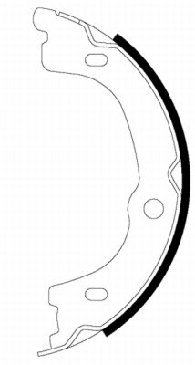 Brake Shoe Set, parking brake - 91075300 TEXTAR