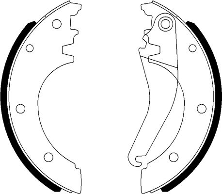 Brake Shoe Set - 91075600 TEXTAR