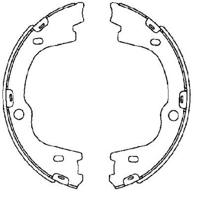 Brake Shoe Set, parking brake - 91076000 TEXTAR