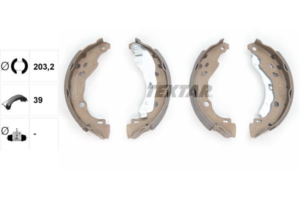 Bremsbackensatz - 91077200 TEXTAR